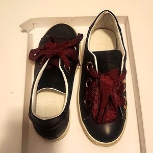 8 by Yoox black leather platform laced sneakers size 36 made in Italy, good cond